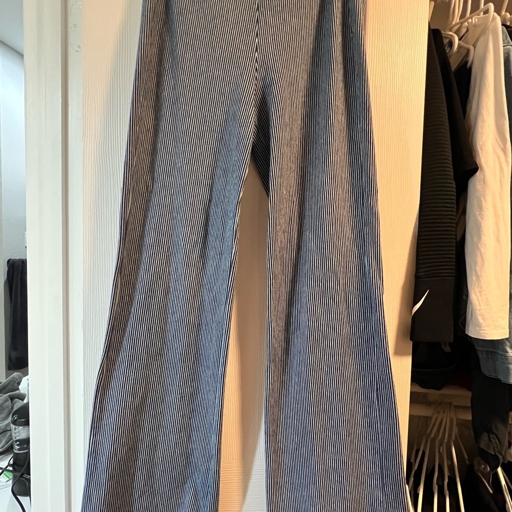 Striped Wide-Leg Pants